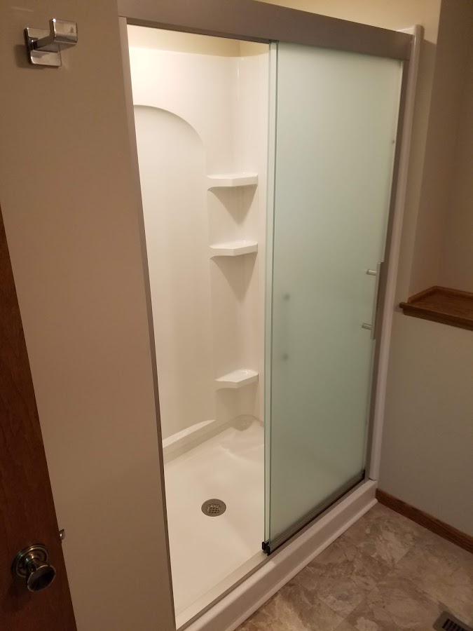 shower insert with glass door