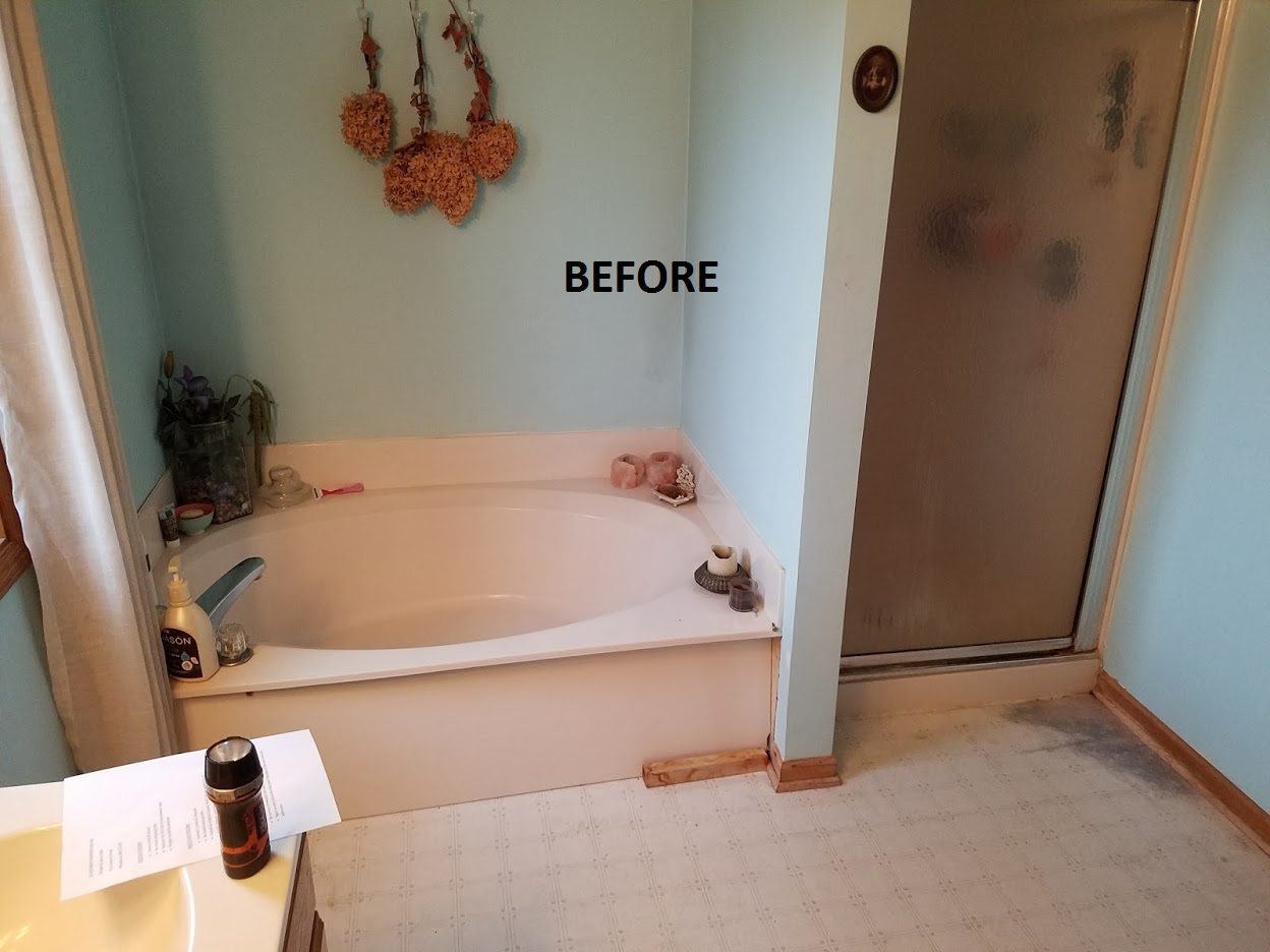 Tub & Shower prior to remodeling